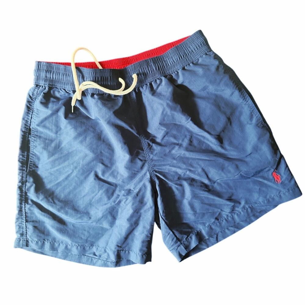Polo Ralph Lauren Classic Swim Trunk Traveler 5.75’’ Medium Navy red logo